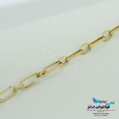 دستبند طلا - طرح حلقه های تودرتو-MB1125